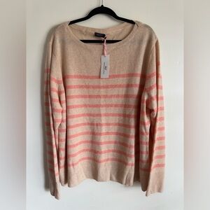 New Plus Size Vineyard Vines Linen Cashmere Boatneck Sweater Size 3X